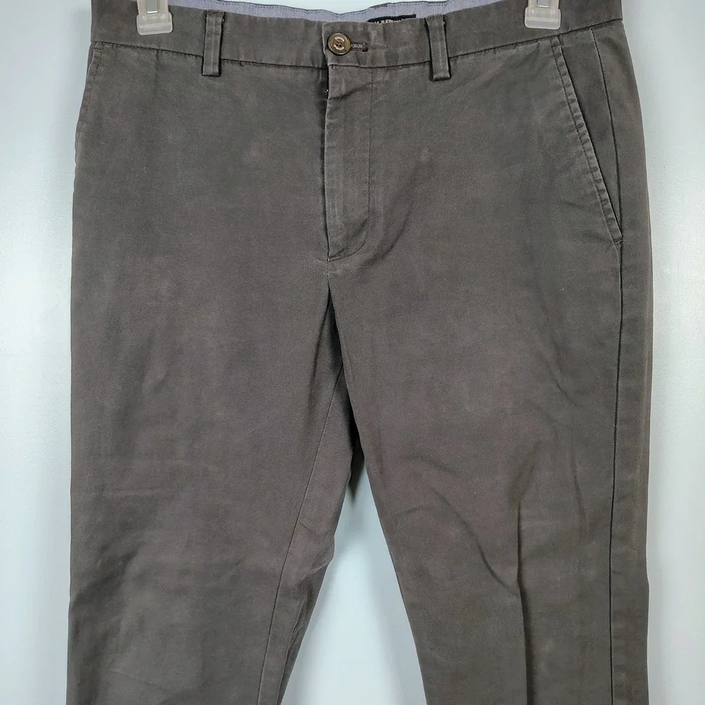 Banana Republic Mens Aiden Chino Pants 33x30 Dark Gray Slim Fit Stretch Cotton